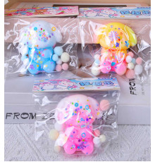 Гра антистрес C 71219 (24) ЦІНА ЗА 14 ШТУК В БЛОЦІ, м’які кульки, блискітки, в коробці