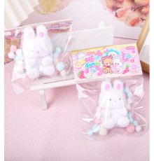 Гра антистрес C 71229 (24) ЦІНА ЗА 14 ШТУК В БЛОЦІ, "Зайчик", волохатий, висота 8 см, м'які кульки, в коробці