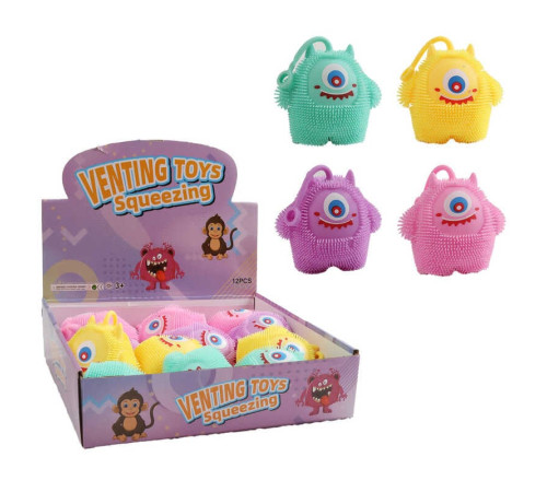 Гра антистрес C 71397 (30) ЦІНА ЗА 12 ШТУК В БЛОЦІ, розмір - 10х5х10 см, кулька підсвічується, петелька, в коробці