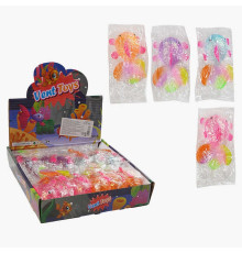 Гра антистрес C 70786 (24) ЦІНА ЗА 12 ШТУК В БЛОЦІ, "Аксолотль", довжина 11см, глітер, в коробці