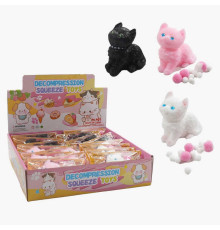 Гра антистрес C 70862 (24) ЦІНА ЗА 16 ШТУК В БЛОЦІ, "Волохатий котик", довжина 7см, в коробці