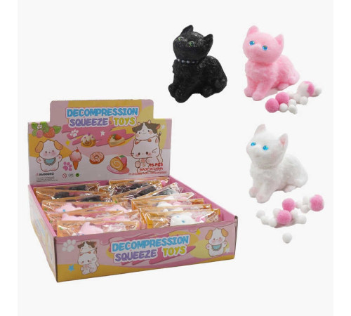 Гра антистрес C 70862 (24) ЦІНА ЗА 16 ШТУК В БЛОЦІ, "Волохатий котик", довжина 7см, в коробці – в наличии! Купите сейчас у KAZKOVA