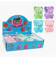 Гра антистрес C 72744 (12) ЦІНА ЗА 12 ШТУК В БЛОЦІ, “Ведмедик”, гелеве наповнення, блискітки, розмір 5х4.5х7 см, в коробці