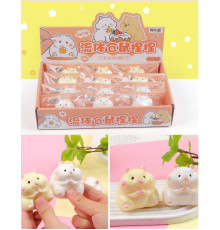 Гра антистрес C 70985 (24) ЦІНА ЗА 12 ШТУК В БЛОЦІ, "Хом'як", розмір - 5х5 см, в коробці