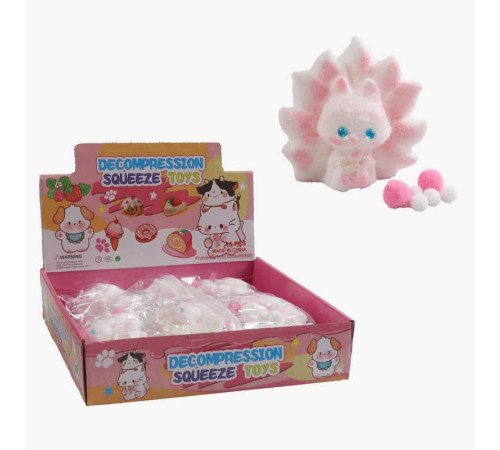 Гра антистрес C 72080 (24) ЦІНА ЗА 12 ШТУК В БЛОЦІ, "Тваринка", волохата, м'які кульки, пластикові очі, бантик, розмір 8х9х5 см, в коробці Гра антистрес C 72080 (24) ЦІНА ЗА 12 ШТУК В БЛОЦІ, "Тваринка", волохата, м'які кульки, пластикові очі, бантик, розмір 8х9х5 см, в коробці