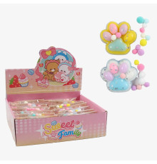 Гра антистрес C 72507 (24) ЦІНА ЗА 16 ШТУК В БЛОЦІ, “Лапка”, розмір - 7х7 см, текстильні кульки, паєтки, в коробці