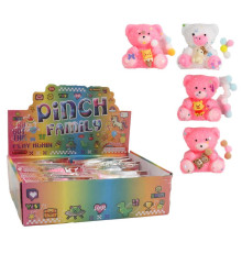 Гра антистрес C 71350 (24) ЦІНА ЗА 16 ШТУК В БЛОЦІ, Ведмежатко”, розмір - 7х6.5 см, текстильні кульки, паєтки, в коробці