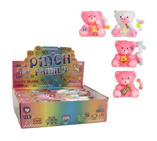 Гра антистрес C 71350 (24) ЦІНА ЗА 16 ШТУК В БЛОЦІ, Ведмежатко”, розмір - 7х6.5 см, текстильні кульки, паєтки, в коробці – в наличии! Купите сейчас у KAZKOVA