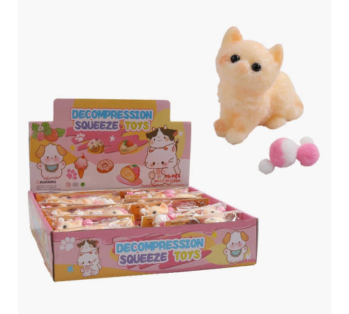 Гра антистрес C 72081 (24) ЦІНА ЗА 16 ШТУК В БЛОЦІ, "Тваринка", волохата, м'які кульки, пластикові очі, розмір 7х6х3 см, в коробці Гра антистрес C 72081 (24) ЦІНА ЗА 16 ШТУК В БЛОЦІ, "Тваринка", волохата, м'які кульки, пластикові очі, розмір 7х6х3 см, в коробці