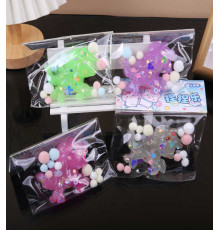 Гра антистрес C 71233 (24) ЦІНА ЗА 24 ШТУК В БЛОЦІ, “Поні”, блискітки, м’які кульки, в коробці