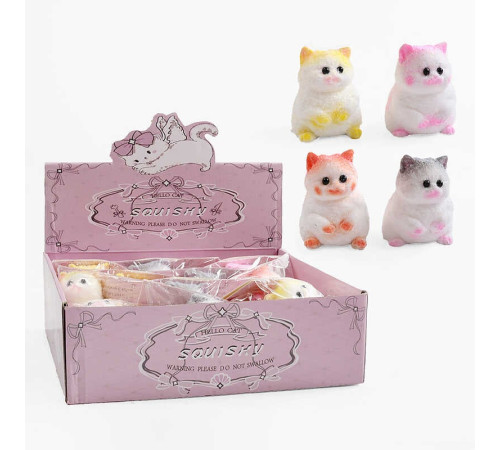 Гра антистрес C 72361 (24) ЦІНА ЗА 12 ШТУК В БЛОЦІ, “Котик”, волохатий, розмір 6х4.5х8 см, в коробці