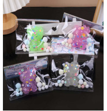 Гра антистрес C 71234 (24) ЦІНА ЗА 20 ШТУК В БЛОЦІ, герой, блискітки, м’які кульки, в коробці