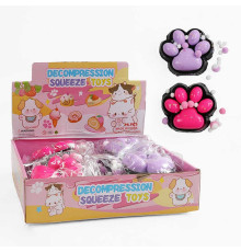 Гра антистрес C 71330 (18) ЦІНА ЗА 8 ШТУК В БЛОЦІ, "Велика лапка", м'які кульки, блискітки, розмір 13х11х4 см, в коробці