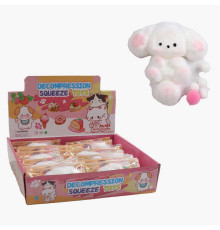 Гра антистрес C 72087 (24) ЦІНА ЗА 16 ШТУК В БЛОЦІ, "Тваринка", волохата, м'які кульки, розмір 8х8х2 см, в коробці