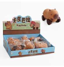 Гра антистрес C 72604 (24) ЦІНА ЗА 8 ШТУК В БЛОЦІ, "Капібара на колесах", піщане наповнення, в коробці