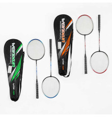 Бадмінтон C 70202 (50) "TK Sport", 2 кольори, 2 ракетки, металевий каркас, в чохлі