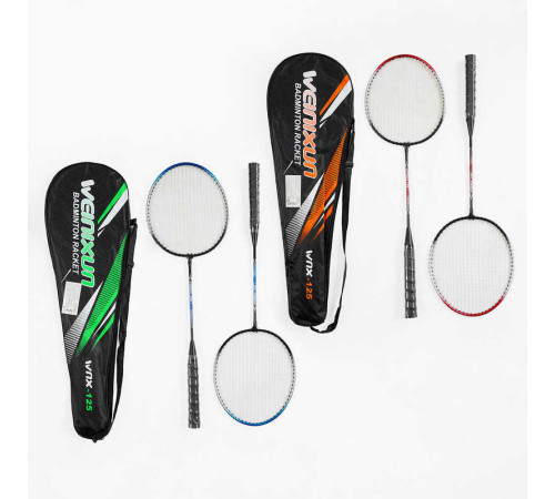 Бадмінтон C 70202 (50) "TK Sport", 2 кольори, 2 ракетки, металевий каркас, в чохлі