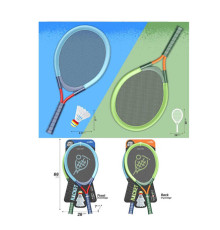 Набір ракеток 9936 A (24) 2 ракетки, пластиковий корпус, текстильна сітка, 2 волани, на листі