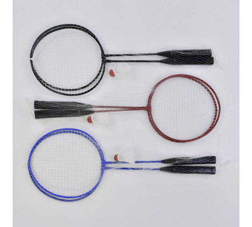Бадмінтон з воланчиком C 40173 (50) 3 кольори, 2 ракетки в сітці