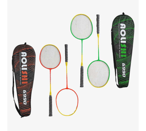 Бадмінтон D 40126 (50) 2 кольори, 2 ракетки, металевий каркас, в чохлі