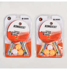 Ракетка M 44481 для пінг-понгу (50) 2 види, 2 шт + 3 кульки, в слюді