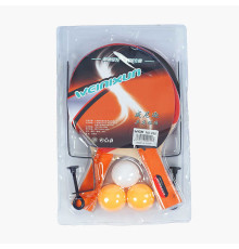 Набір ракеток для пінг-понгу C 65307 (50) 2 ракетки, 3 м'ячики, сітка, тримач для сітки, в слюді