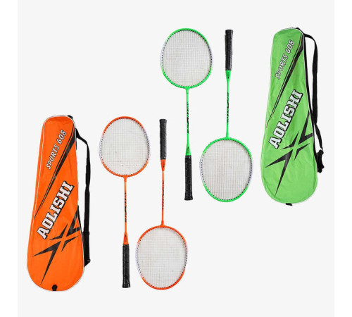 Бадмінтон D 40128 (50) 2 кольори, 2 ракетки, металевий каркас, в чохлі