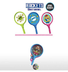 Набір ракеток 9903 A (60) 2 ракетки, пластиковий каркас, волан, м’яч, в сітці, ВИДАЄТЬСЯ МІКС ВИДІВ