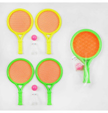 Набір ракеток 009-1 (240/2) 2 кольори, м'ячик, воланчик, в сітці