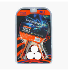 Набір ракеток для пінг-понгу C 65309 (40) 2 ракетки, 3 м'ячики, в слюді