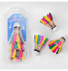 Воланчик пір'яний C 40225 (200) кольоровий, 3 штуки в слюді