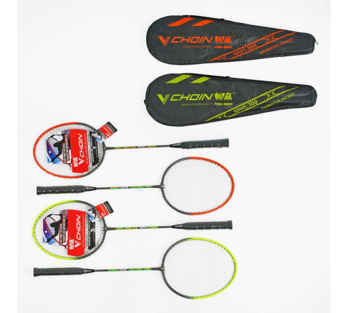 Бадмінтон C 64751 (50) 2 кольори, 2 ракетки, у чохлі