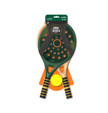 Набір ракеток 9932 (36) 2 ракетки, пластиковий корпус та полотно, м'яка ручка, на листі