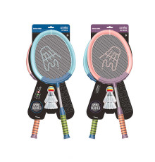 Набір ракеток 9933 (24) 2 ракетки, пластиковий каркас, текстильна сітка, м’яка ручка, 2 волани, на листі