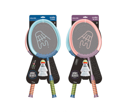 Набір ракеток 9933 (24) 2 ракетки, пластиковий каркас, текстильна сітка, м’яка ручка, 2 волани, на листі – в наличии! Купите сейчас у KAZKOVA