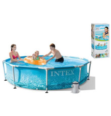 Intex Басейн каркасний 28208 NP (1) круглий, діаметр 305см, висота 76см, насос-фільтр (1 250 л/ч), об'єм 4485л, в коробці