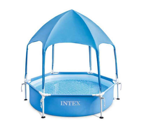 Intex Басейн каркасний 28209 NP (1) 183x38см, Об'єм басейну:700л, вд 3-х років, CANOPY METAL FRAME POOL, вага 8,8кг