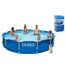 Intex Басейн каркасний 28212 NP (1) фільтр/насос мережа 220-240 В, 366х76см, 6503л