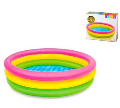 Intex Басейн 57412 NP "Веселка" (6) 3 кільця, розміром 114х25см, обсяг: 136л, вага: 1,2 кг, від 3 до 6 років