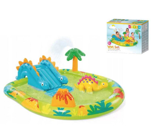 Intex Надувний ігровий центр 57166 (3) «Дінопарк», 191 х 152 х 58 см, об'єм 143 л