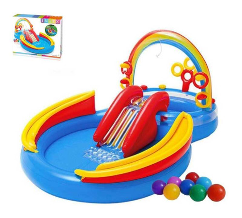 Intex Ігровий центр 57453 NP (2) Веселка, 297х193х135 см, 428 л, 7,560 кг, від 3-х років