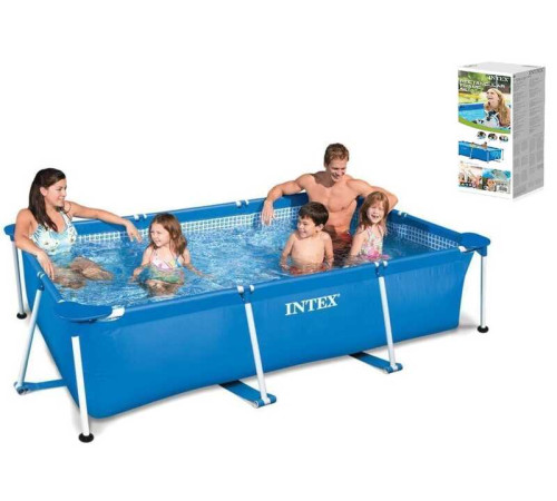 Intex Басейн каркасний 28270 NP (1) прямокутний. 1662 л /6 + років / 220 * 150 * 60 см / 58983 / в коробці
