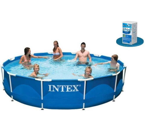 Intex Басейн каркас 28210 (1) круглий, /6+років/, в коробці, 366*76см, 6,503 л