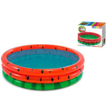 Intex Басейн 58448 NP "Кавун" (6) 3 кільця, від 2 років, діаметр 168см, висота 38см, 581л.