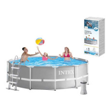 Intex Басейн каркасний 26716 NP (1) об`єм :8592л (90), розмір:366смх99см.,сходи, насос-фільтр (2006 л/год, драбина), в коробці