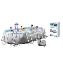 Intex Басейн каркасний 26796 NP (1) об'єм:18202л, розмір:503х274х122см, сходи, насос-фільтр 5678 л/год, скіммер, в коробці