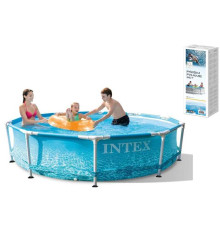 Intex Басейн каркасний 28206 NP (1) круглий, діаметр 305см, висота 76см, об'єм 4485л, у коробці