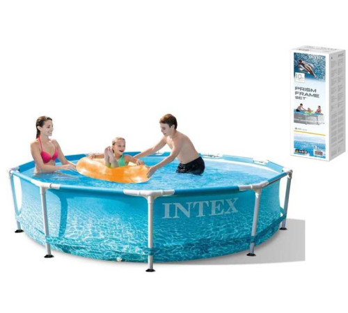 Intex Басейн каркасний 28206 NP (1) круглий, діаметр 305см, висота 76см, об'єм 4485л, у коробці