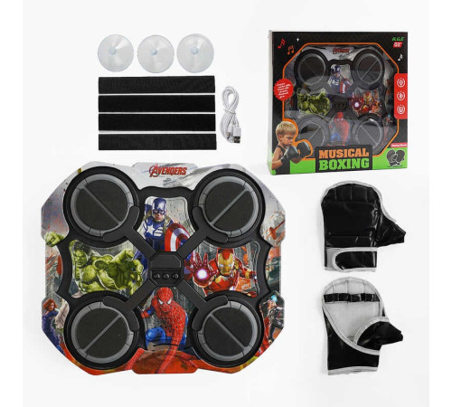 Електронний бокс BK 892 A (24/2) герой, акумулятор 3.7 V, USB кабель, підсвічування, музика, bluetooth, режими гучності, в коробці