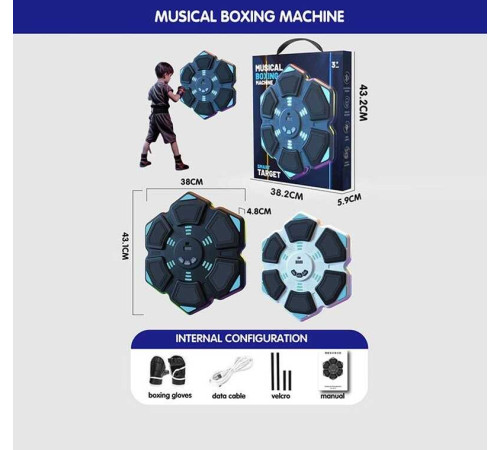 Електронний бокс 989 E (24) 2 кольори, bluetooth, вбудований акумулятор, USB кабель, підсвічування, музика, режими гучності, в коробці